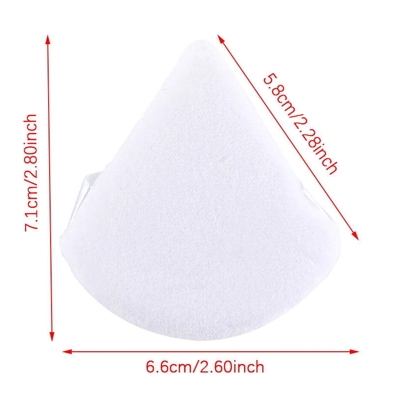 Triangle Powder Puff Set for Loose Powder & Foundation - Reusable & Washable Makeup Sponge