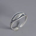 Sterling Silver Fish Stackable Rings for Women Engagement Wedding Jewelry