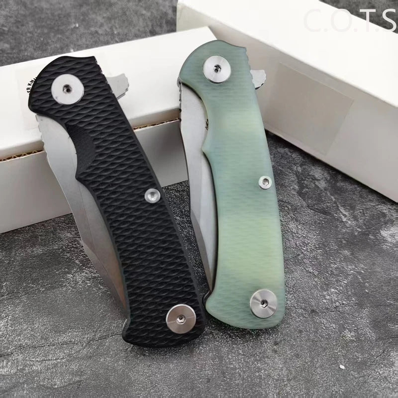 Outdoor Survival Folding Knife with G10 Handle and D2 Steel Blade