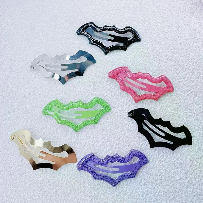 10-Piece Halloween Bat Hairpins Set Multi-Color Cute Hair Accessories for Women Girls