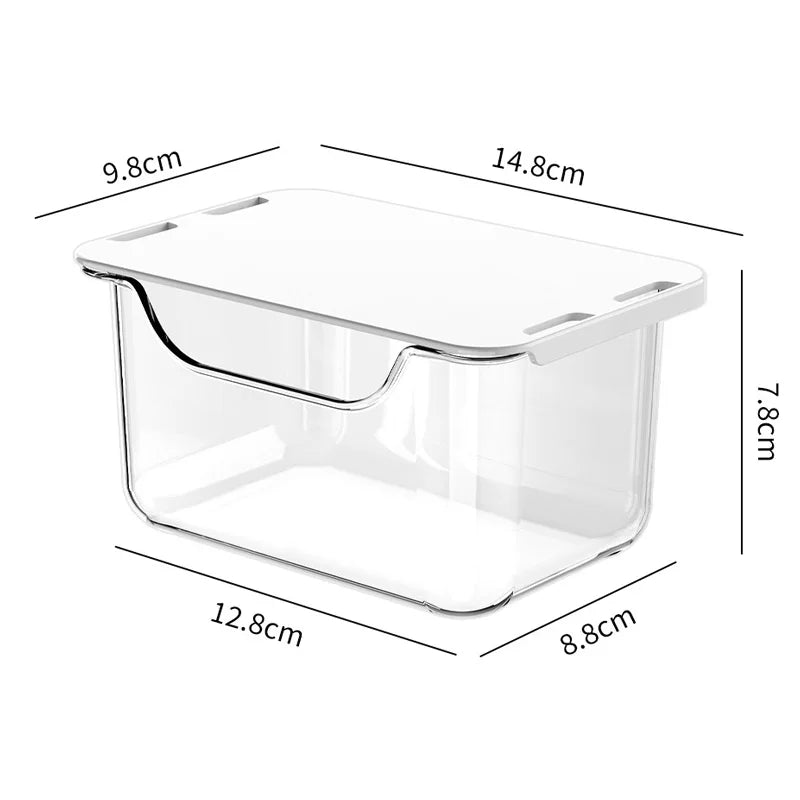 Transparent Drawer Storage Box for Bathroom Under Mirror Organizer 12pcs