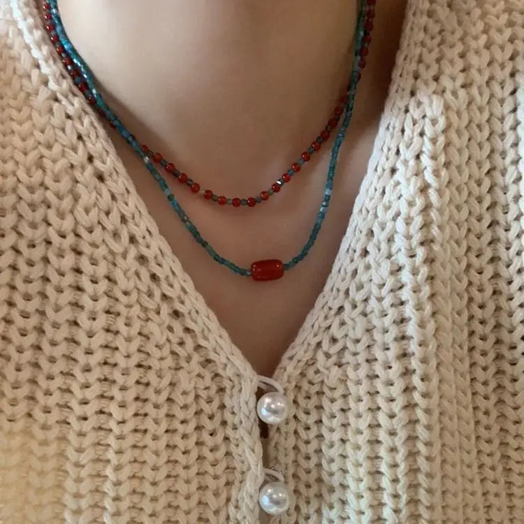 Delicate Flower Charm Necklace with Adjustable Knot Resin Pendant for Weddings