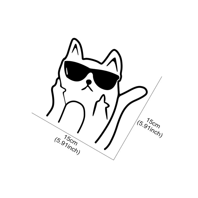 Cute Cat Car Stickers Waterproof Auto Body Decals - Creative Vehicle Decoration