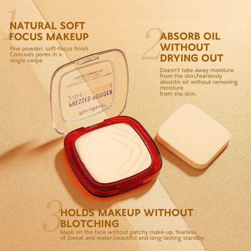 Lightweight Matte Setting Powder with Natural Coverage Waterproof Long-Lasting Face Contour Makeup
