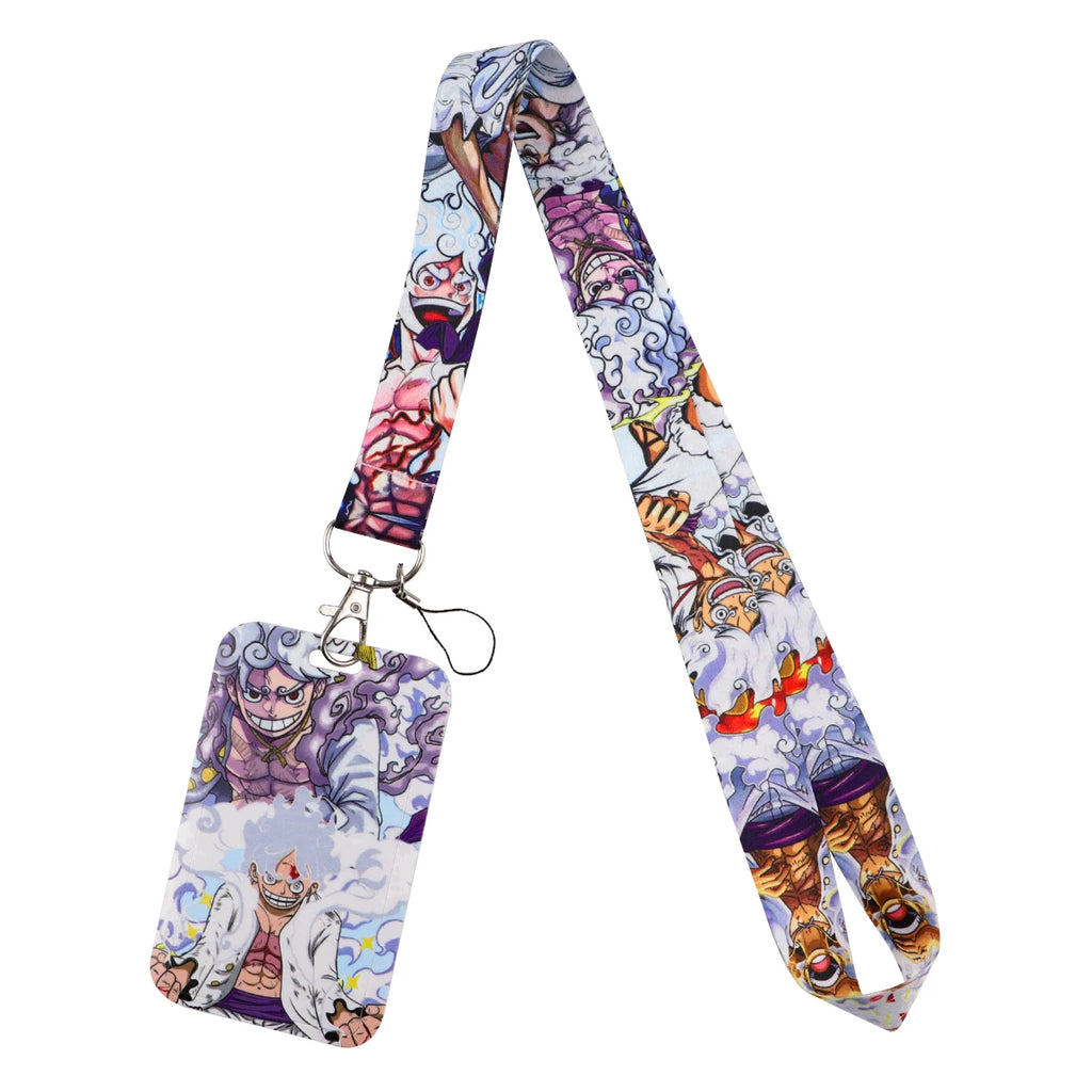 Anime Pirate Card Holder Lanyard with Neck Strap for Keys ID Phone Badge