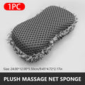Microfiber Car Wash Sponge Two-Sided Plush Massage Net Wheel Cleaner Scratch-Free