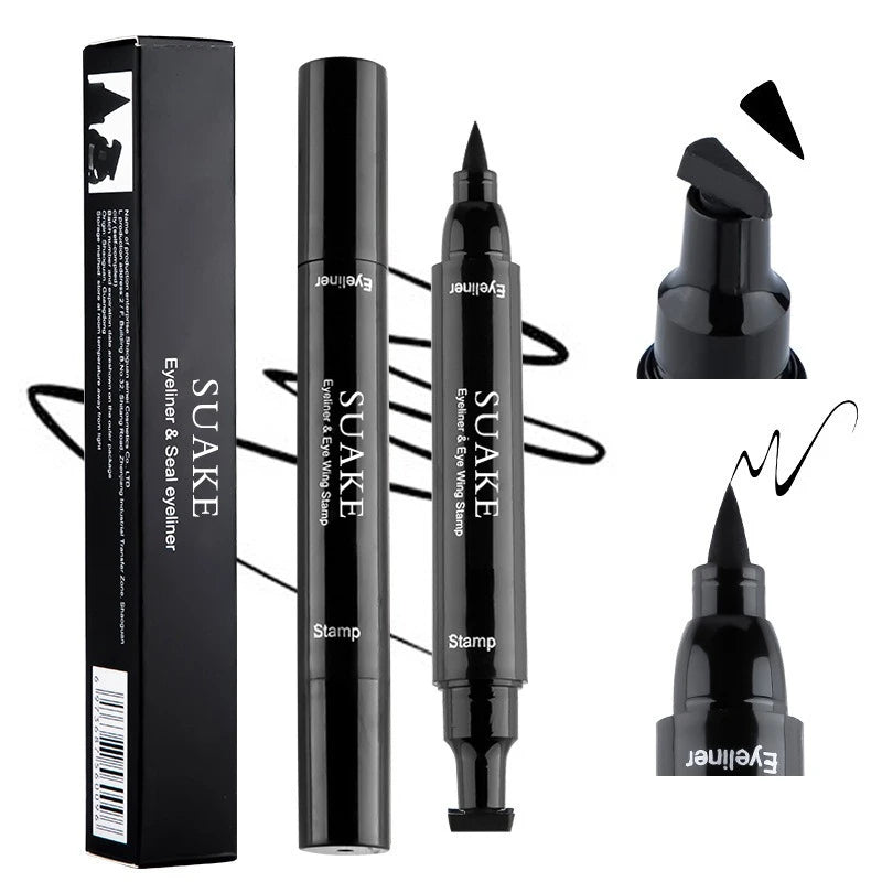 Double-Ended Quick Dry Liquid Eyeliner Pen Waterproof & Smudgeproof