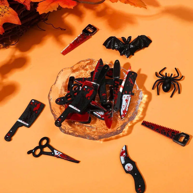 20 Fake Knife Charms for Jewelry Making Halloween Horror Pendants DIY Accessories