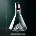 1500ML Crystal Wine Decanter with Pourer - Handmade Lead-Free Carafe for Wine & Whisky