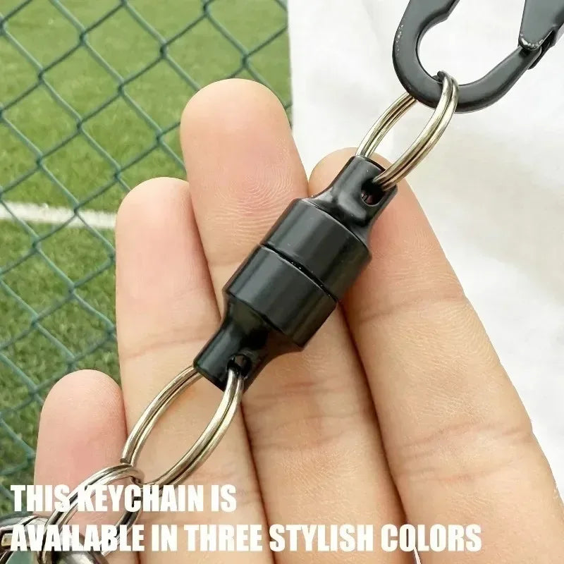 Magnetic Mini Keychains Set - Carbon Steel Double Loops Hook Holders
