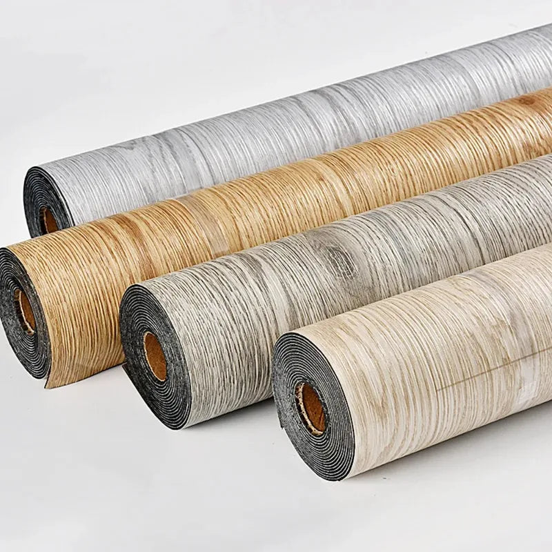 DIY Self-Adhesive Vinyl Flooring Roll Waterproof PVC Film Peel & Stick Home Decor