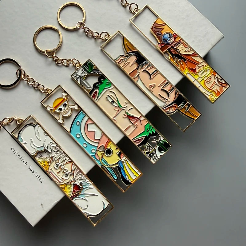 Anime Metal Hollow Out Keychains Bookmark for Fans - Cute Manga Jewelry Accessory