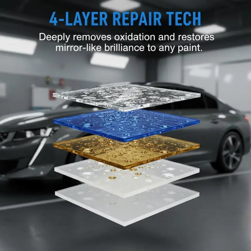 Car Wax 100ml Auto Detailing Polish with Cloth - UV Protection & Scratch Removal
