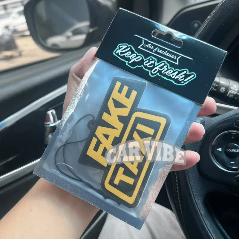 Car Freshener Mirror Hanging Scent Strip Paper Set - Multiple Patterns, Cool Car Decor