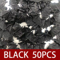 50pcs Plastic Luminous Fake Bats Halloween Decor Haunted House Props DIY Party Favors