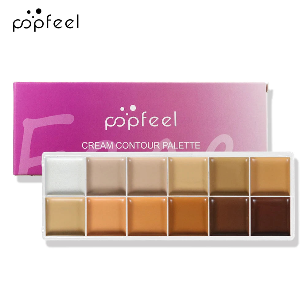 12 Color Waterproof Concealer Palette - Full Coverage for Face & Body Tattoos