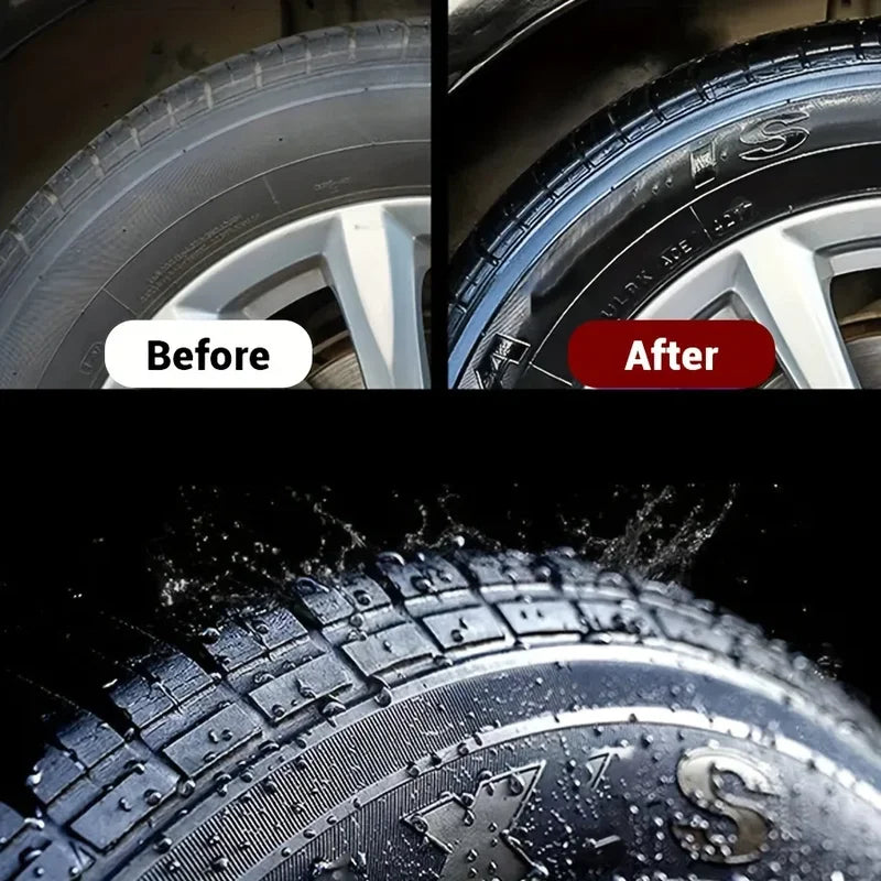 Black Tire Wax 30g - Long-Lasting Tire Protection & Repair