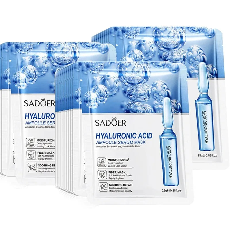 Vitamin C Hyaluronic Acid Facial Mask Set - 10 Pack