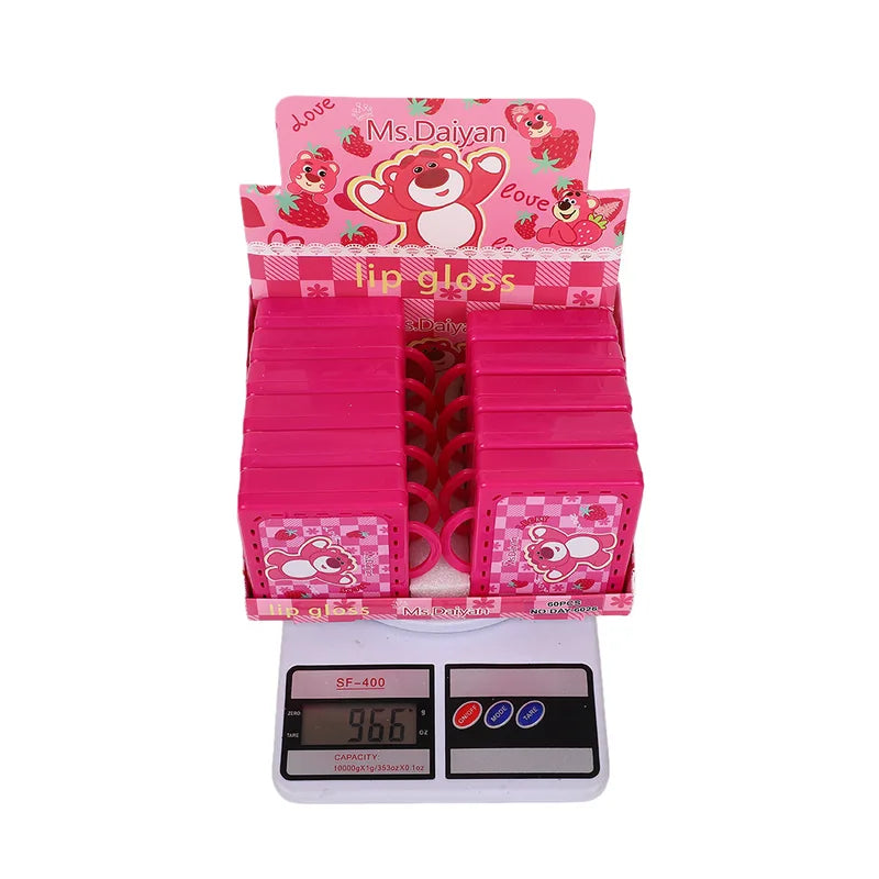 Cute Bear Lip Gloss Set - Moisturizing Lip Oil, Long-Lasting Makeup Gift
