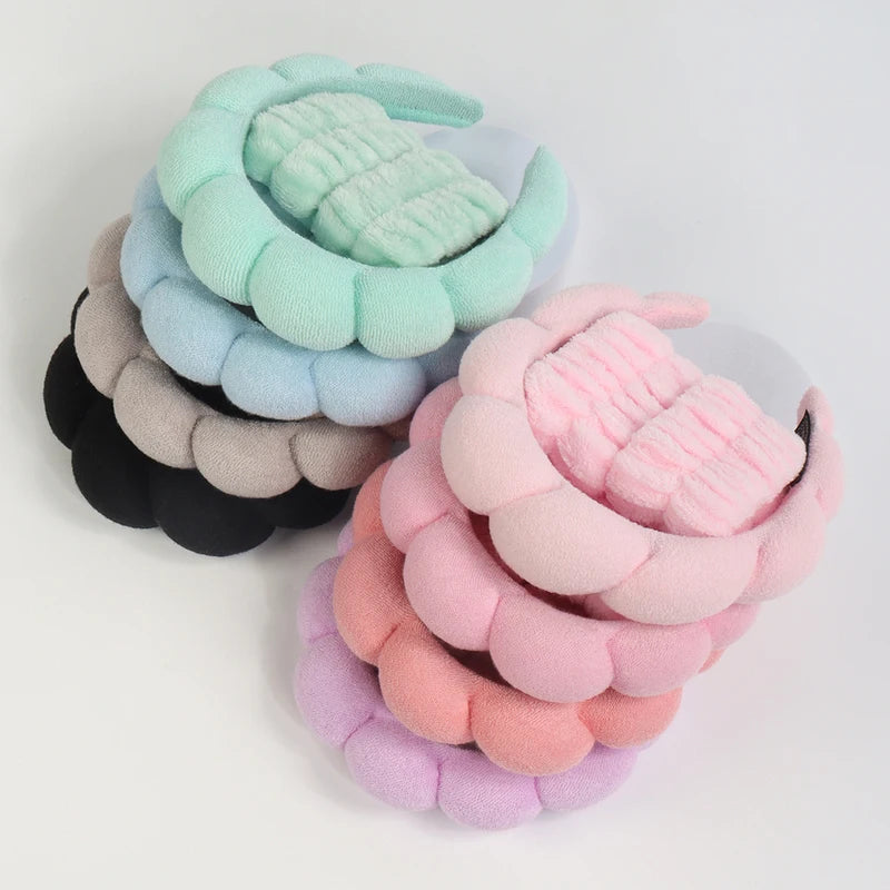 Microfiber Washing Wristbands & Headbands Set for Face & Body Care