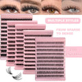 DIY Eyelash Clusters 200 Pieces Natural Wispy Curly Lash Set - 9-16mm Fluffy Personal Lash Extensions