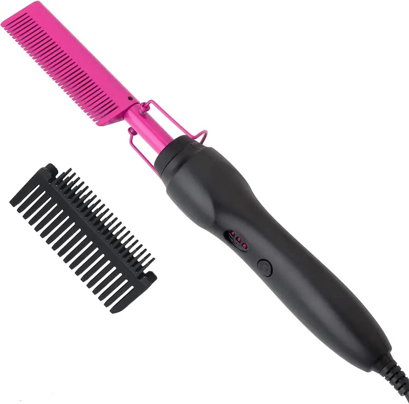 Professional Electric Hot Comb for Hair Styling, Fast Heating, Anti-Scald, Portable