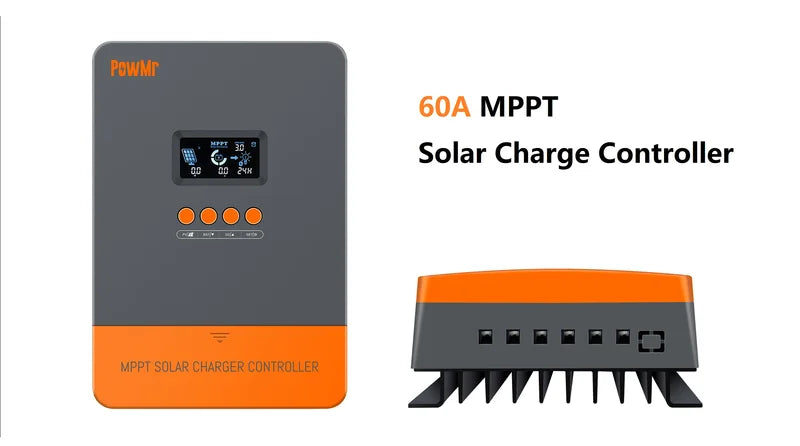 Solar Charge Controller MPPT 20A-60A LCD Auto Battery Regulator for 12V-48V Solar Panel