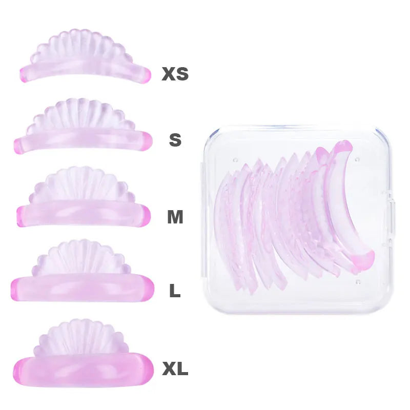 Reusable Eyelash Lifting Kit with Silicone Fish-Shaped Perm Rods - 3D Lash Curler & Extension Supplies