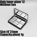 Magnetic Makeup Palette with Mirror - Empty Cosmetic Storage Box for Eyeshadow Blush