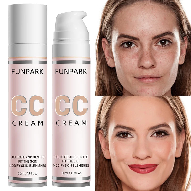 Color Correcting CC Cream Liquid Foundation Waterproof Face Makeup 30ml