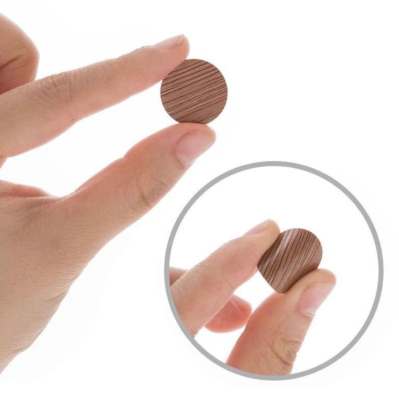 96Pcs Wooden Furniture Screw Hole Cover Stickers 15mm Self-Adhesive Decorative Caps