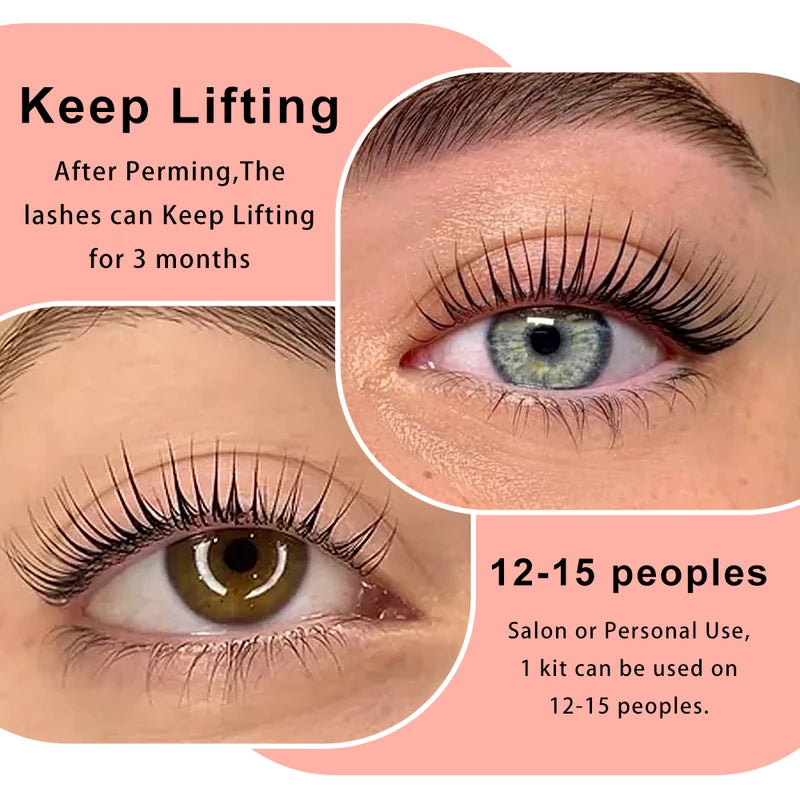 Lash Lift Kit Semi-Permanent Eyelash & Brow Curling Perm Solution - Lasts 6-8 Weeks