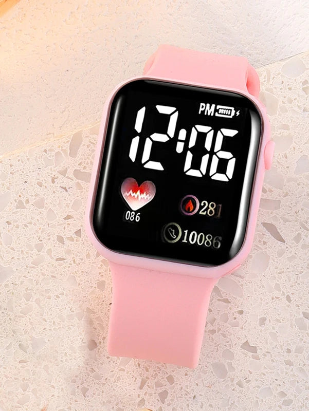 Love Pattern Digital Watch and Butterfly Accessories Set - Casual Gift