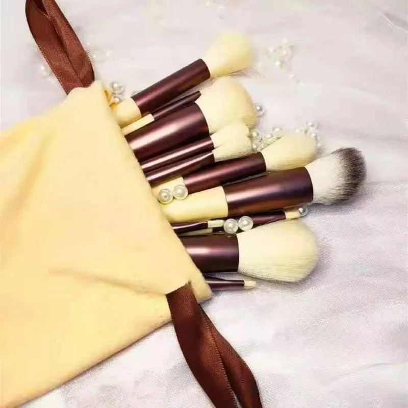 13-Piece Makeup Brush Set for Face and Eyes - Blending, Foundation, Powder, Blush Tools for Beginners