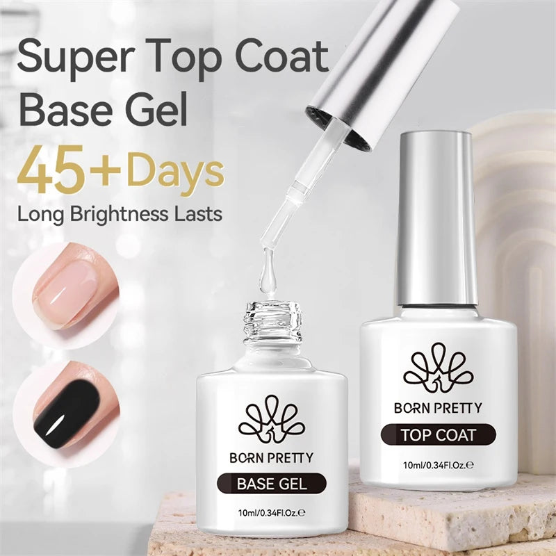 10ml Matte Top Coat Nail Gel - No Wipe Base & Top Coat for Long-Lasting Manicure
