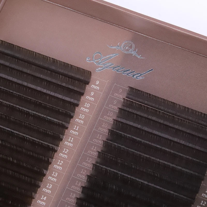 Premium Mink Eyelash Extensions - 32 Rows Brown Chocolate Curl 9-16mm