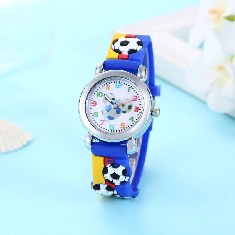 Kids Cartoon Football Watch for Children - Quartz Electronic Sports Watch