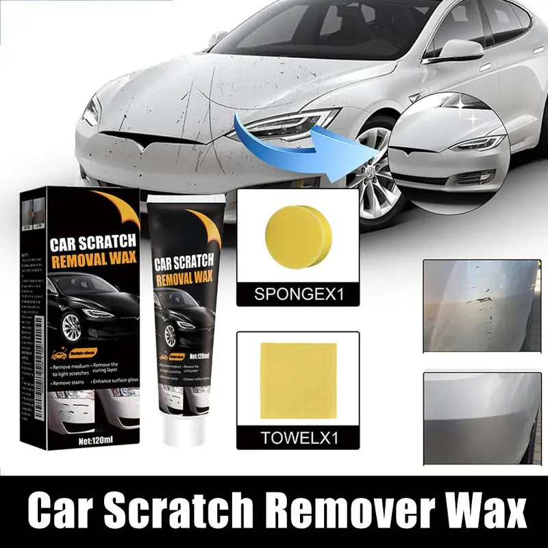 Car Scratch Removal Wax Kit 120ml for Light Paint Scratches Polishing