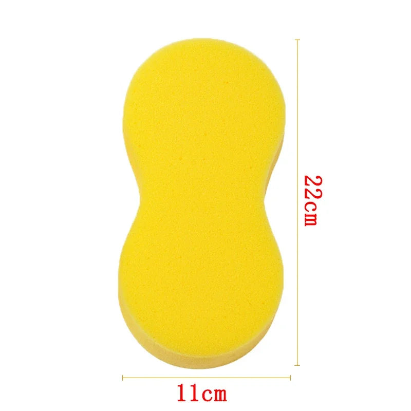 Large 8-Shaped Honeycomb Car Cleaning Sponge Block High-Density Auto Wash & Wax Tool