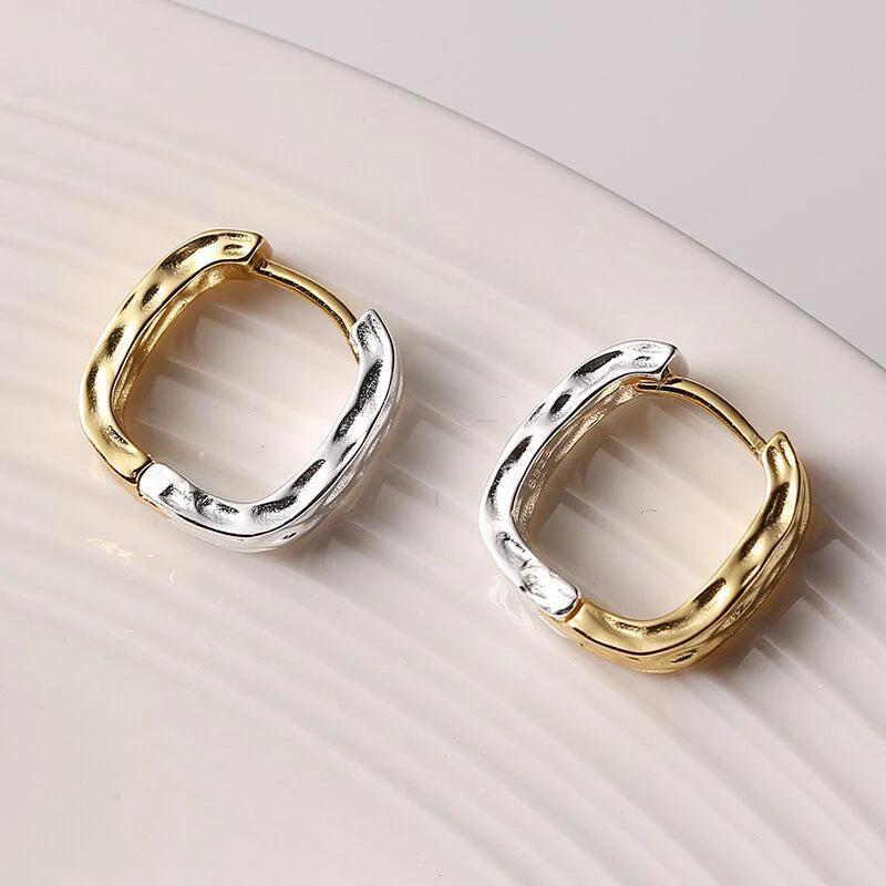 Silver Color Geometric Earrings for Women - Irregular Party Jewelry Gift
