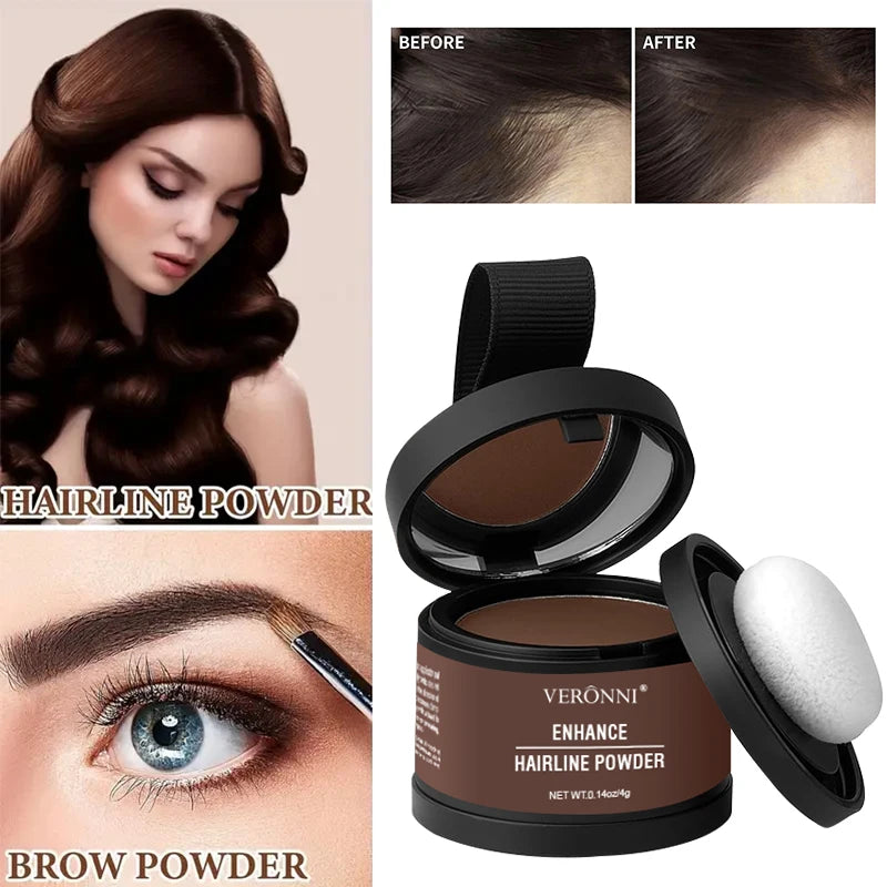 Hairline Shadow Powder for Concealing Hair Roots Waterproof Hair Filler & Cover