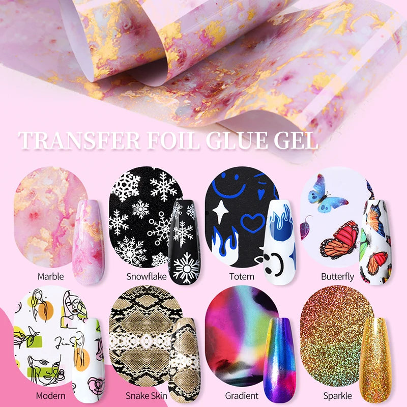 10ml Transfer Foil Nail Gel Polish for Nail Art & Manicure