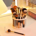 Makeup Brush Storage Rack - 360° Rotatable Cosmetic Organizer for Dressing Table