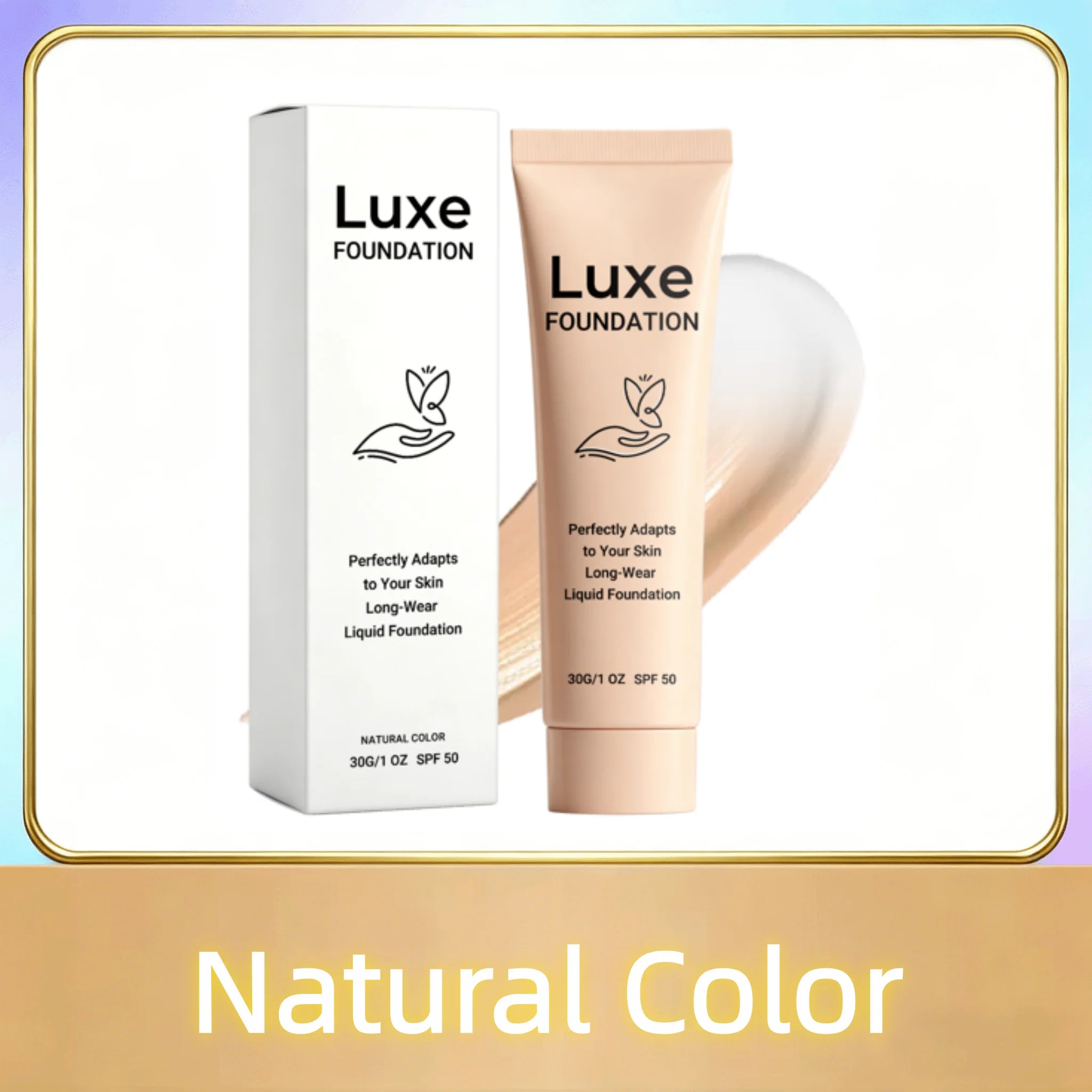 Self-Adjusting SPF 50 Color Changing Foundation for Flawless Skin