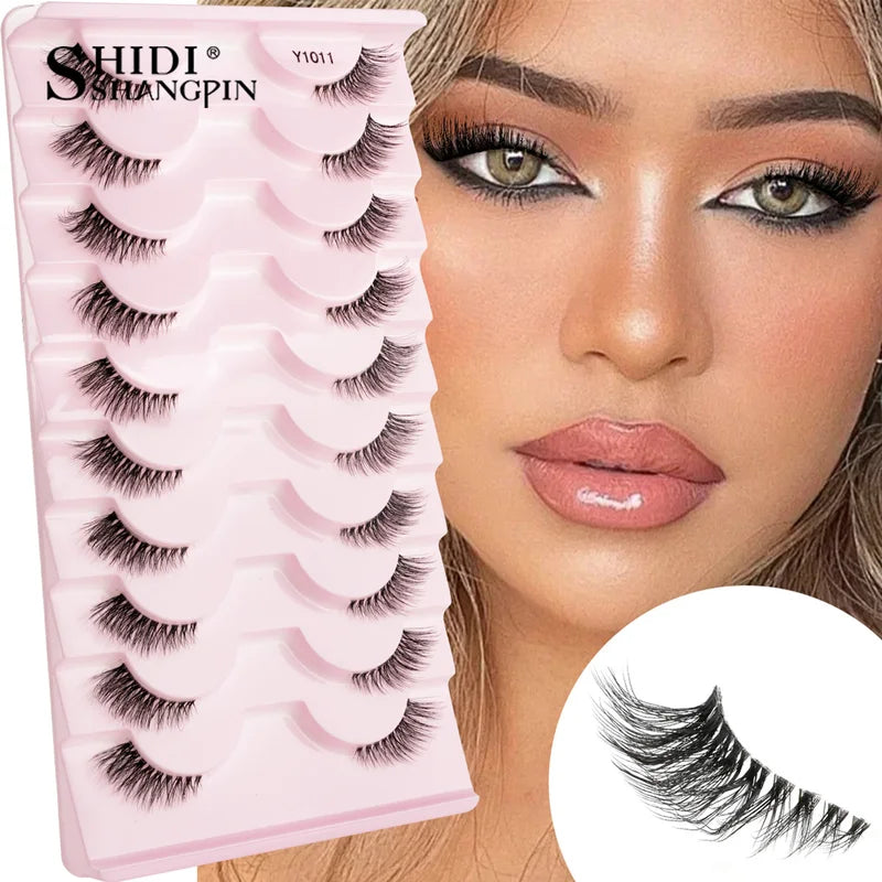 False Eyelashes Cat Eye 3D Winged Natural Faux Mink Makeup Lashes