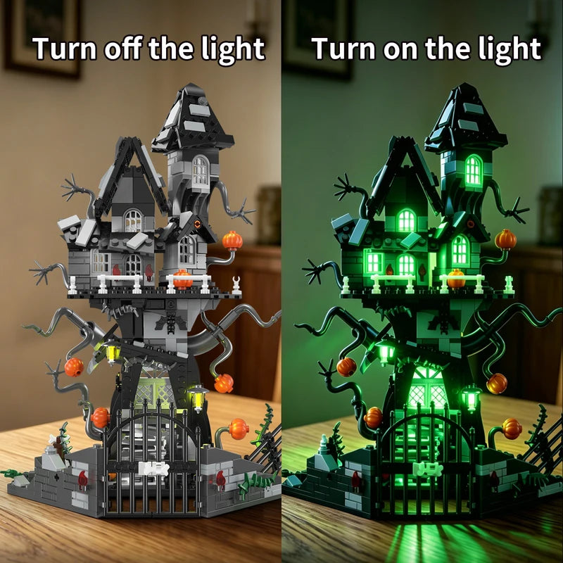 Halloween Castle Building Blocks Set - 598PCS Castle Model for DIY Kids Gift