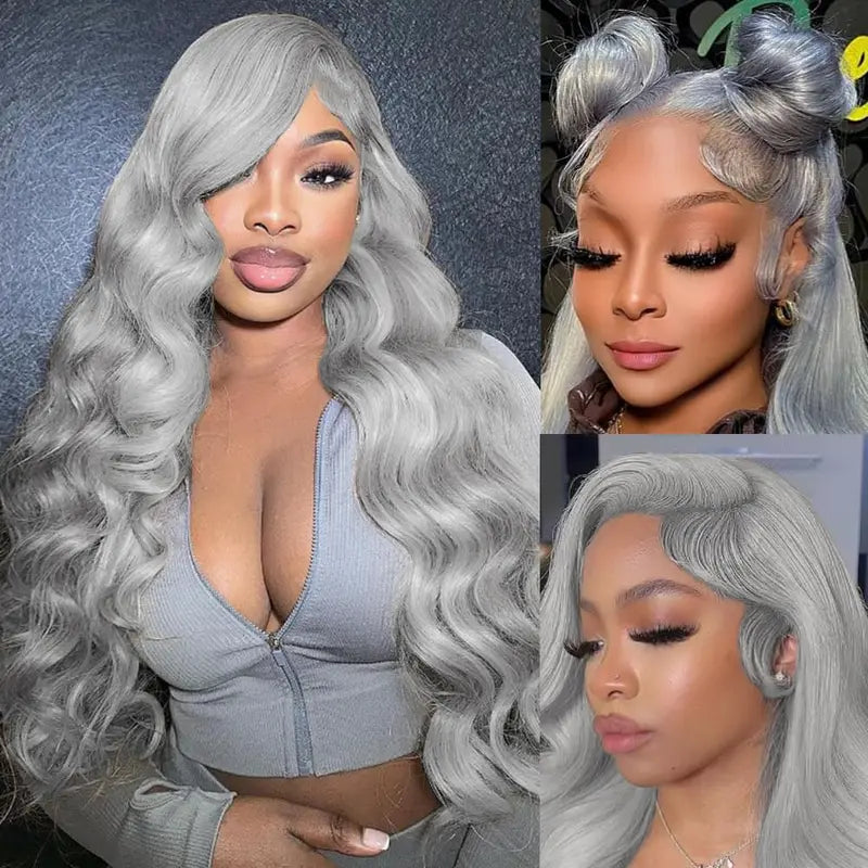 Brazilian Human Hair Wig with HD Transparent Lace Front 28-42in, Pre-Plucked, Body Wave, 200% Density, Multiple Colors & Lengths