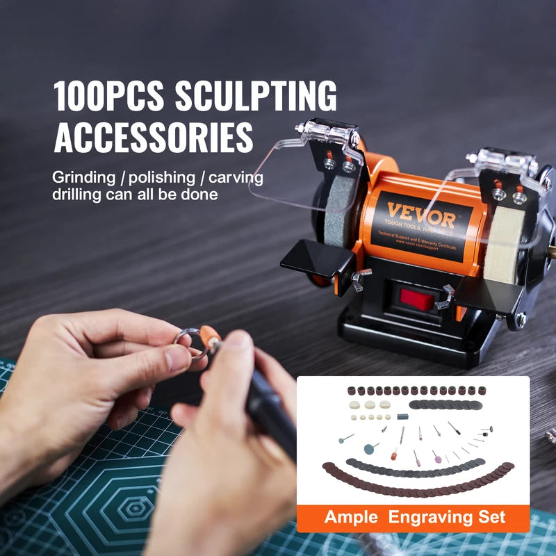 Jewelry Polisher Buffer Machine with Brushless Motor & 3 Polishing Wheels