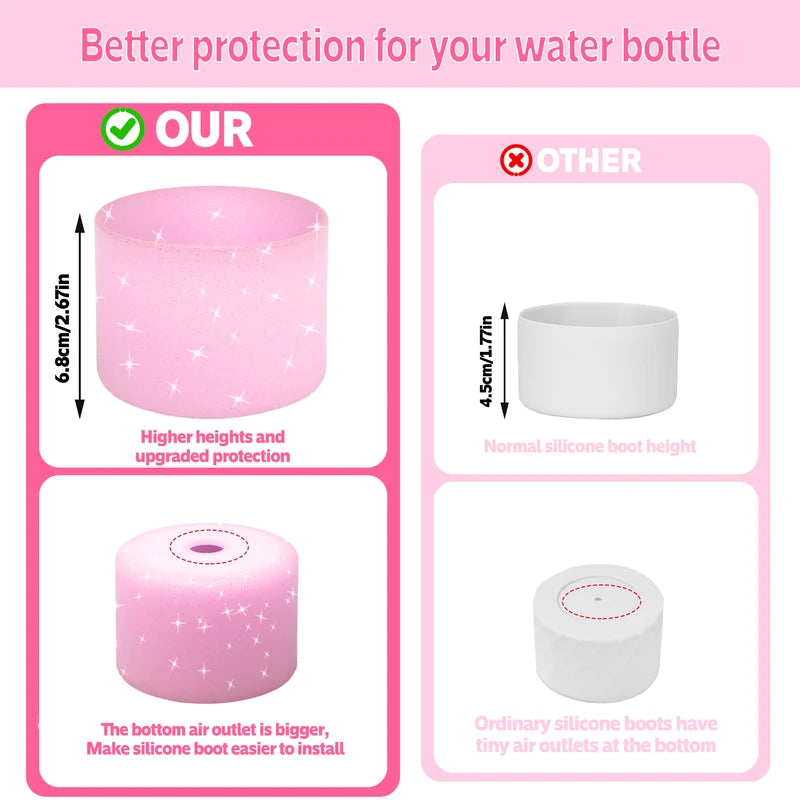 Silicone Water Bottle Boot for 24oz-40oz Owala Bottles, Anti-Slip Protective Sleeve