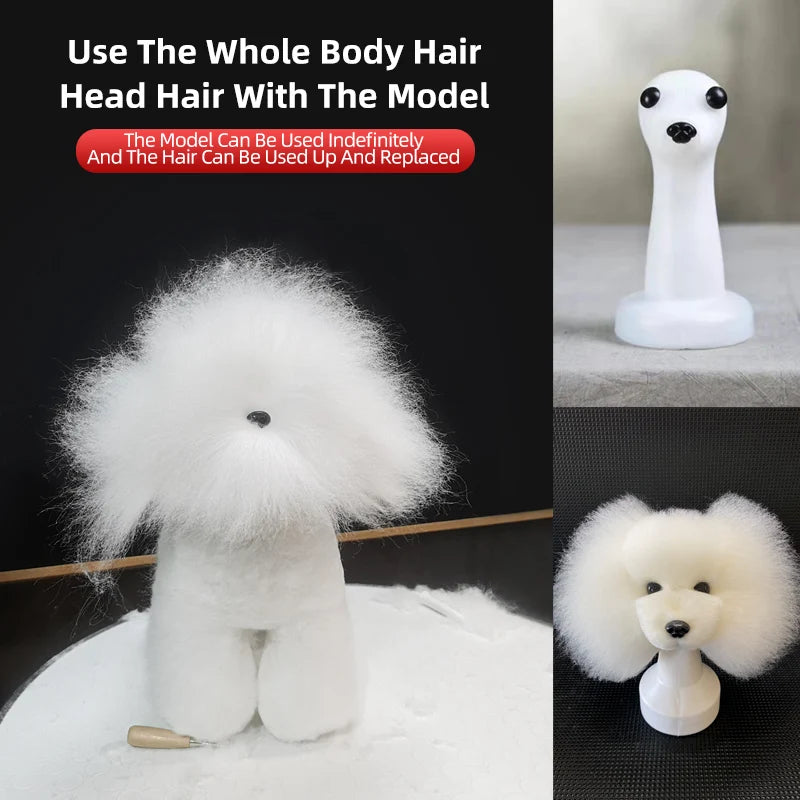 Fake Pet Hair for Dog Practice - Standard Poodle Whole Body Hair Simulation